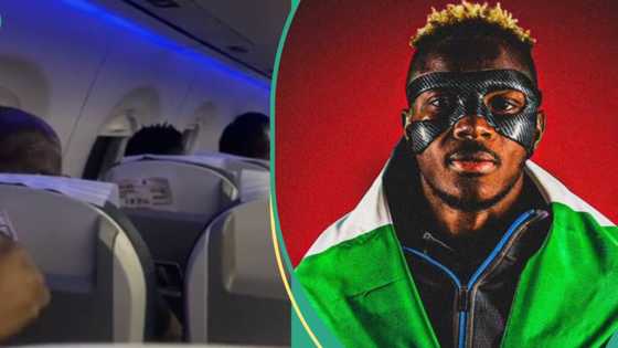 Road to final: Nigerian men on plane celebrate Super Eagles’ AFCON semi-final win over SA