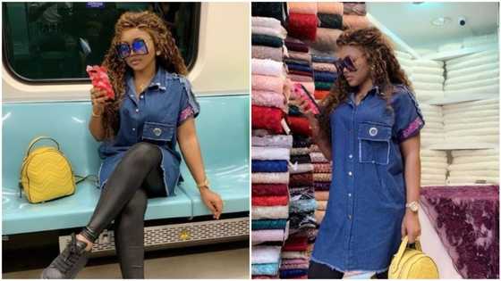 Mercy Aigbe shares photo of her hustling abroad, curses people who attribute her success to governors
