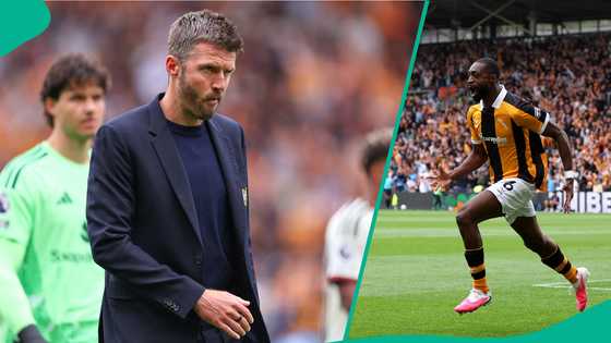 Michael Carrick reacts as Super Eagles star helps Hull City beat Manchester United