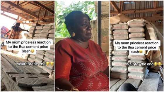 Nigerian woman laments after BUA slashed cement price, faces many bags in her store: "I no pity una"