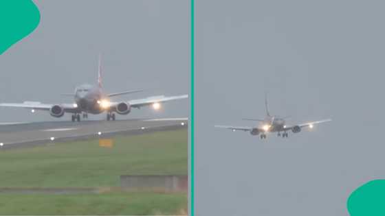 Chilling video shows moment pilot struggled to land airplane due to terrifying Storm Floris