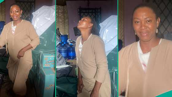 Businesswoman cries as thieves break into shop, steal bags of rice she offloaded a day before