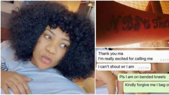 I thought it was fake: Nkechi Blessing tenders public apology to fan who tattooed actress' name on her body