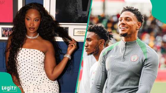Tems reacts to dating question about Super Eagles goalkeeper Maduka Okoye, sparks reactions