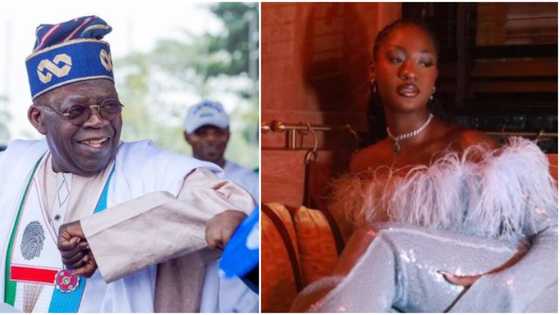 "No be by this one grandpa": Reactions as APC's Tinubu congratulates Tems on 1st Grammy win