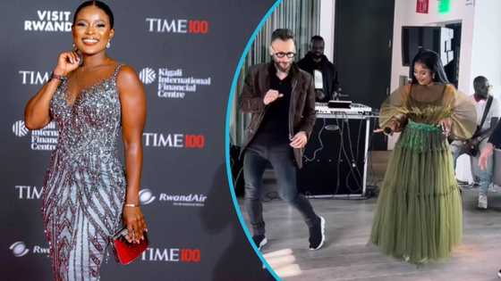 Berla Mundi teaches Grammy president how to dance Azonto, fans shower her with praise