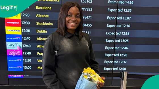 Nigerian lady announces arrival in UK to begin scholarship at popular university