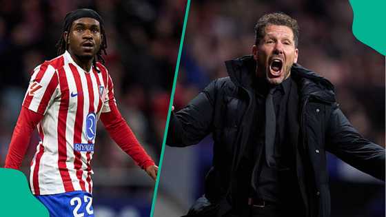 Diego Simeone reacts after benching Ademola Lookman in Atletico Madrid upset defeat