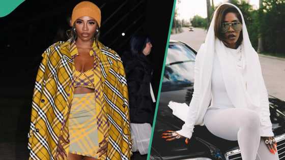 Tiwa Savage turns heads in two trendy outfits, gives fashion goals: "Queen mother wey sabi drip."