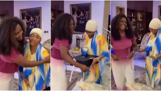 "You're so warm": Blessing CEO blushes hard in video as she visits Iyabo Ojo's luxury mansion for 1st time