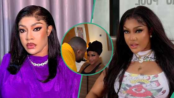 Valentine’s Day: Angela Okorie flaunts man on special event as he spoils her with gifts, flowers