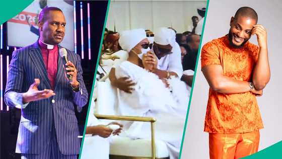 Pastor Ituah Ighodalo leaves Alexx Ekubo's wife, Anwuli, emotional with heartfelt message at Service of Songs