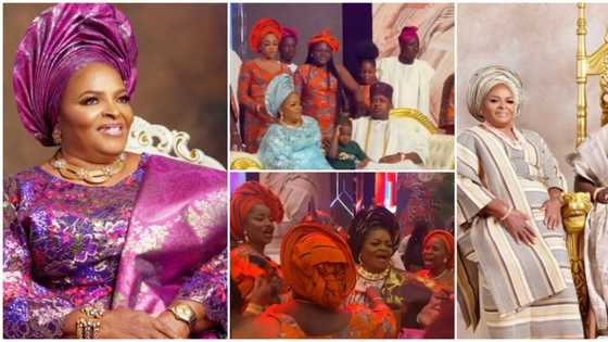 Olori Sinotu at 70: 6 videos show fun moments, Davido's performance, Oba Elegushi's romantic dance with wife
