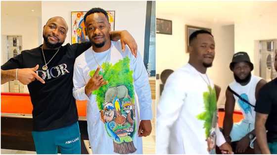 Actor Zubby Michael excited as he shares videos, photo of himself hanging out with Davido
