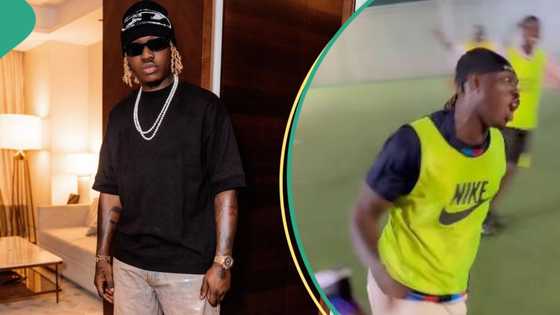 "Make Man U give u chance": Zlatan Ibile flaunts football skills, dribbles as he scores goals