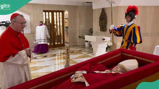 Vatican releases first photos of Pope Francis in his casket as funeral plans bgin