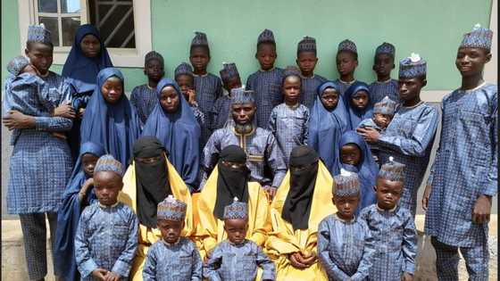"Thank God for my family": Nigerian lecturer with 18 children marries 4th wife, celebrates Eid in grand style
