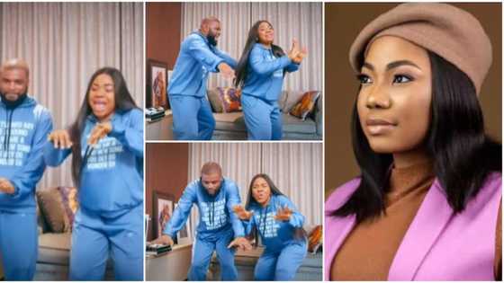 "This challenge na for people wey don marry": Mercy Chinwo & hubby's new dance video leaves many talking