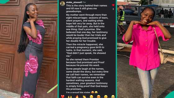 Nigerian lady goes viral because of her unusual name, her older sister shares story behind it