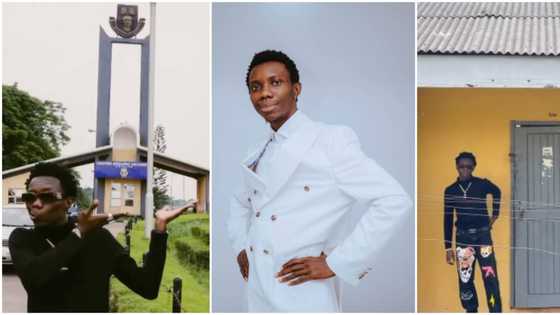 Blaqbonez returns to OAU, takes pics beside room he shared with 15 guys for new song cover, video trends