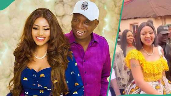 "Our small actress is now a big madam": Regina Daniels follows hubby to Umunede festival, fans react