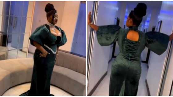 Lady's cleavage-revealing dress in trending video sparks mixed reactions