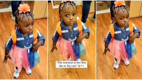 Baby girl's reaction inside class on her first day in school goes viral, video gathers 1.5 million likes