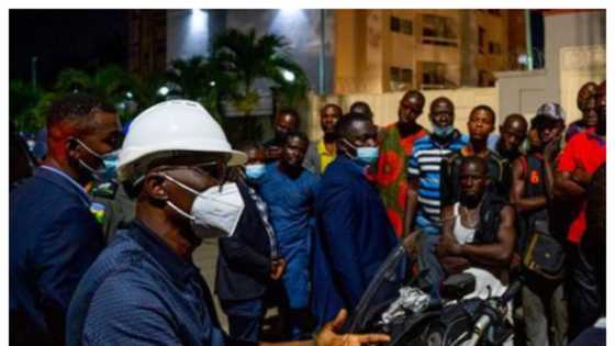 Ikoyi building collapse: Photos emerge as Sanwo-Olu arrives scene