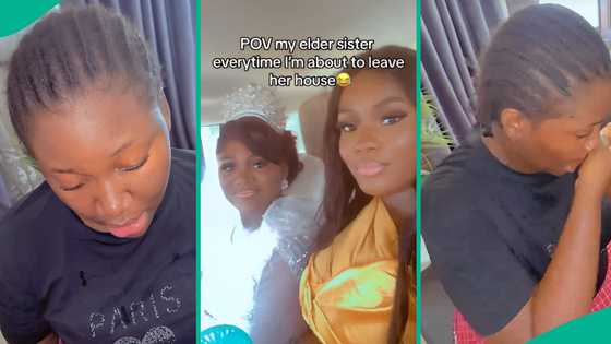 Married Nigerian lady sheds tears in video, begs younger sister to stay with her in husband's house