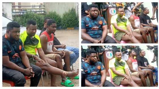 Photos emerge as Police parade kidnap kingpin John Ewa in Yenagoa