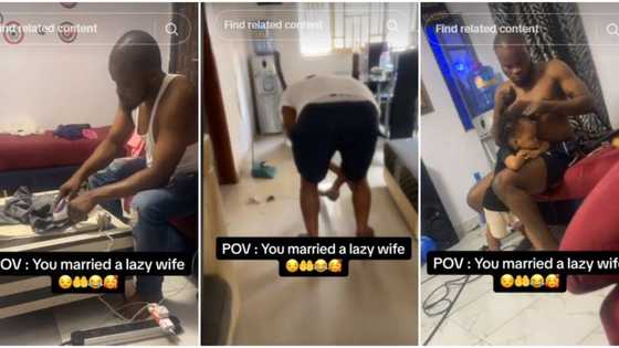 Nigerian man who claims his wife is lazy exposes work she makes him do at home, video trends