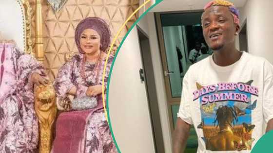 "From palace to trenches queen": Portable and late Alaafin's queen Dami flirt online, netizens react