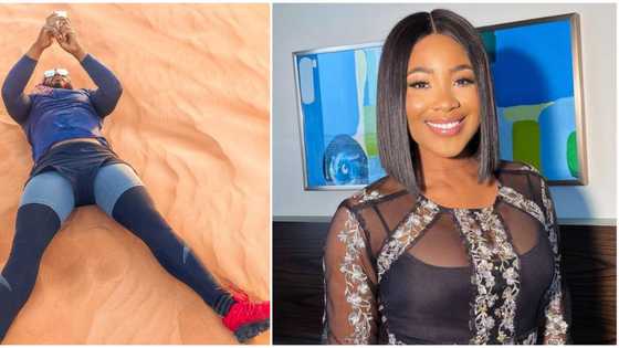 Please close my property - Erica tells Kiddwaya after he posed with legs wide open in Dubai desert (photos)