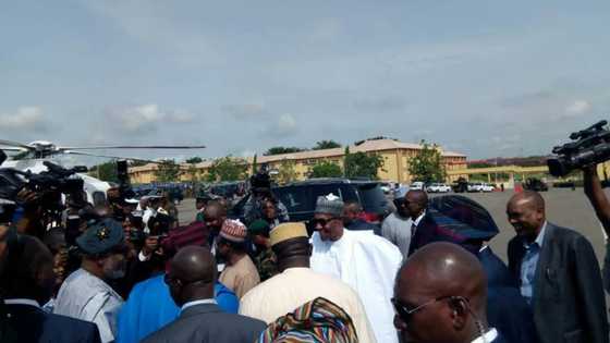 President Buhari arrives Ogun to commission projects as Lagos shuts highway