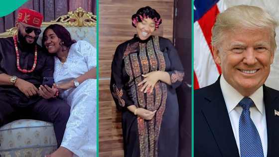Yul Edochie shares video of Judy Austin with baby bump: "Baby Trump is coming, rejoice with us"