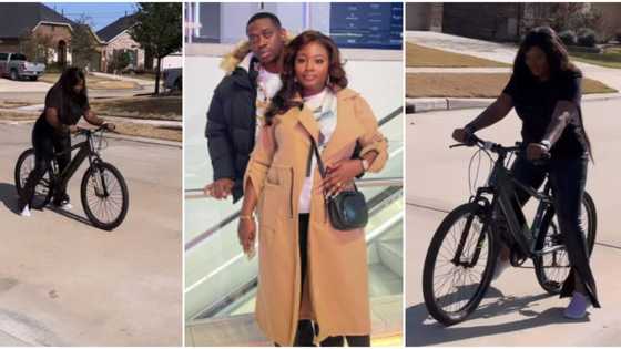 "She didn't even touch the pedal with her legs": Mo Bimpe struggles to learn how to ride a bicycle