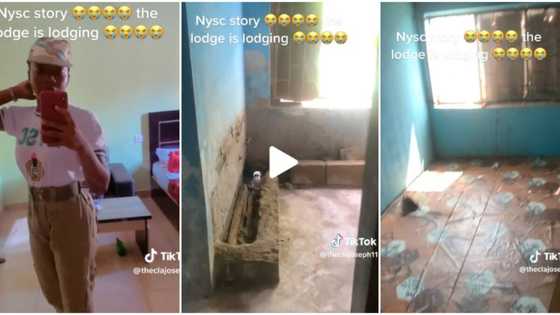 "Don't stay there o": Lady shares video as she cries out over nasty state of her Corpers' lodge, causes stir