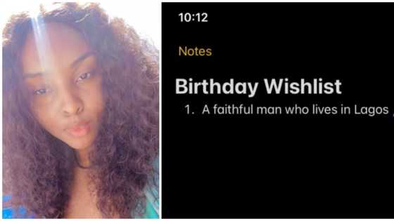 Be realistic: Lady's birthday wishlist to find a faithful man in Lagos sparks hilarious reactions