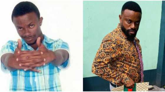 Give thanks to God: Hilarious reactions as actor Okon Lagos shares major throwback photo