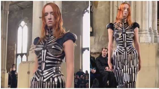 "Running out of ideas": Video of knife-embellished dress leaves fashion lovers amused