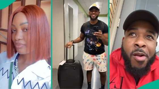 After 7 months of chatting online, lady meets American man for first time, her reaction melts hearts