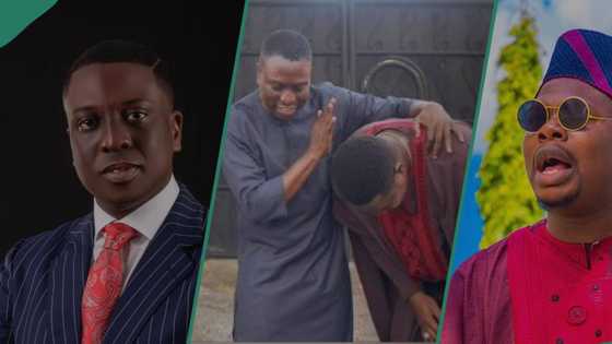 "Ur daughter will find a man like u": Mr Macaroni refuses to say amen as Pastor Bolaji of NLP prays