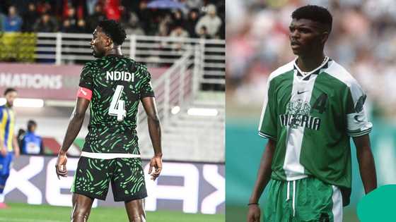 Super Eagles captain Wilfred Ndidi recreates Kanu's iconic 1996 goal after 1st goal for Nigeria, video