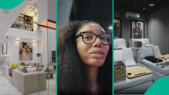 Nancy Isime sheds tears as she sees her house interior for d1st time: “This is success"