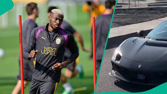Victor Osimhen spotted driving ₦800m Ferrari 296 GTB to training ahead of Barcelona clash