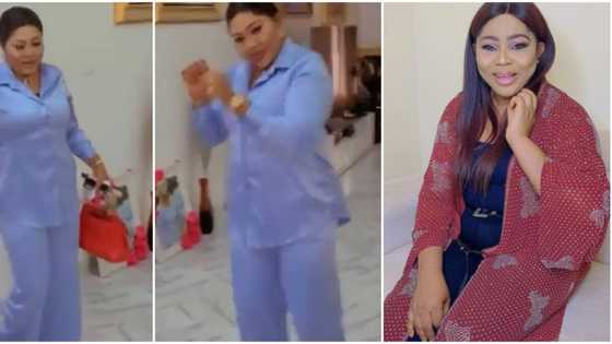 Actress Regina Daniels' mum Rita busts serious moves as she shows off dance moves in lovely video