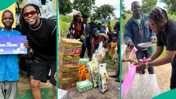 Jubilation as Asherkine donates school items, borehole to Jos communities