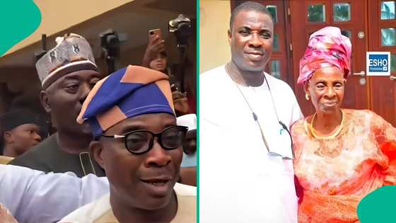 K1 breaks down in tears at 105-year-old mum's burial, wives take turns to console him, video trends