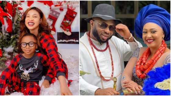 She made a goodwill post: Olakunle Churchill defends his wife for celebrating Tonto's son on 6th birthday
