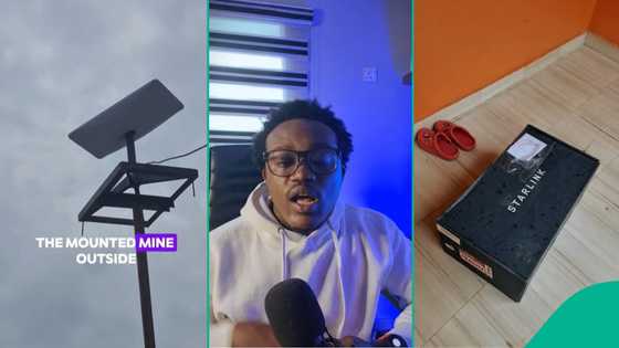 Nigerian man buys Starlink after using MTN and Airtel, places it on his fence, speaks about it